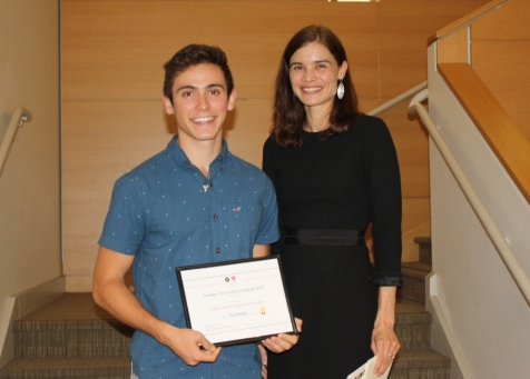 Mark Buckup, Undergraduate Student in the Stoyanova Lab receives the Verily Young Scientist Award